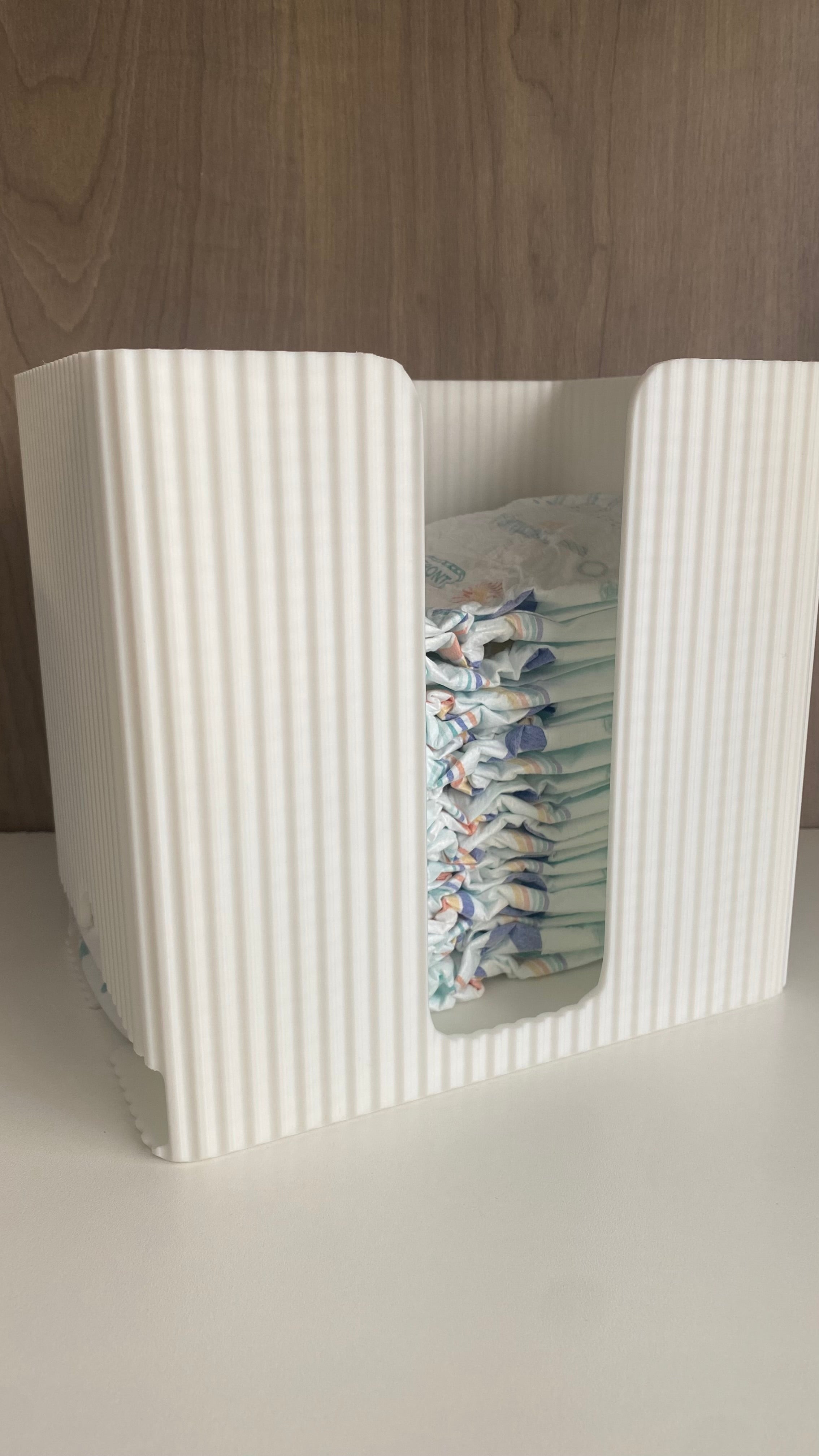 Ribbed Luxe Nappy Dispenser